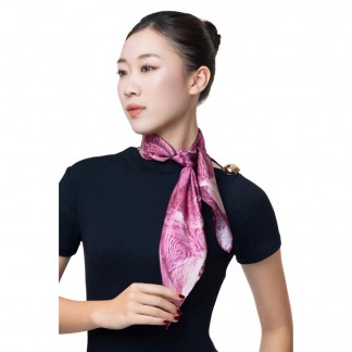 Khăn lụa vuông Long văn mẫu Hồng thạch anh 70*70cm